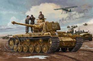Склеиваемая пластиковая модель Советский тяжелый танк КВ-1 мод. 1942 (с облегченной башней). Масштаб 1:35