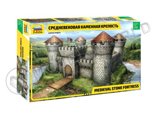 Склеиваемая пластиковая модель Средневековая каменная крепость. Масштаб 1:72
