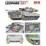 Склеиваемая пластиковая модель Немецкий основной боевой танк Leopard 2A7V с рабочими траками. Масштаб 1:35