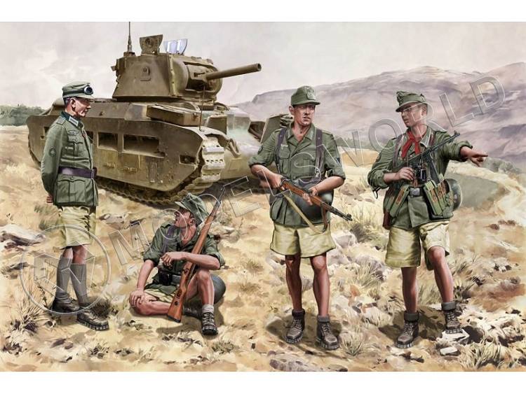 Фигуры Немецкие горные стрелки, Крит 1941 г. Масштаб 1:35 - фото 1