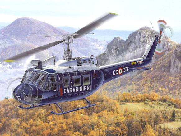 Склеиваемая пластиковая модель Вертолет AB-205/UH-1D + ФОТОТРАВЛЕНИЕ. Масштаб 1:48 - фото 1