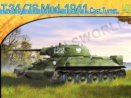 Склеиваемая пластиковая модель Советский танк T-34/76 с литой башней, 1941 г. Масштаб 1:72